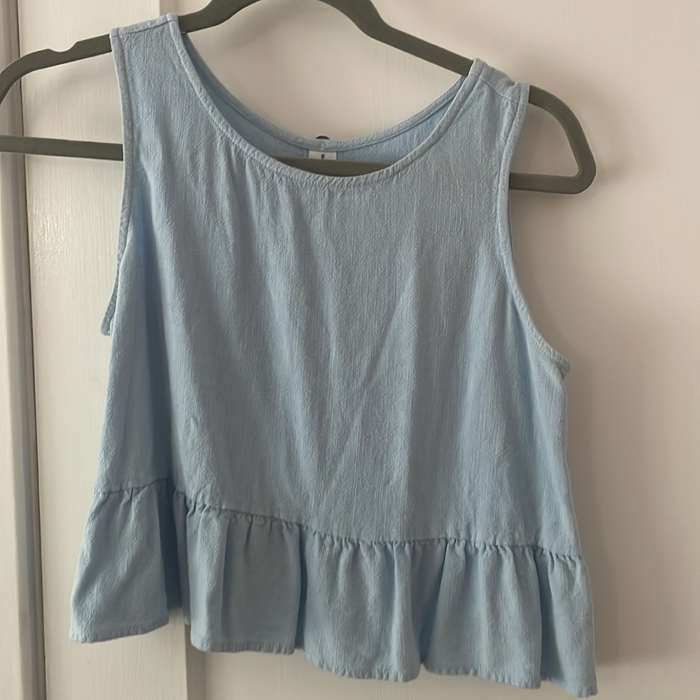 Light Blue Sleeveless Top of Matching Set